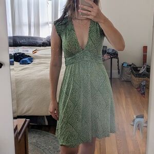 Cap Sleeve Silk/Linen Dress